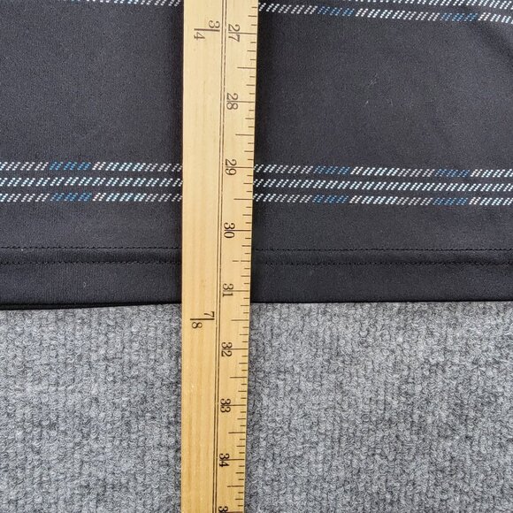 Greg Norman Polo Shirt Mens XL Black Striped Short Sleeve Golf Performance - Picture 5 of 7